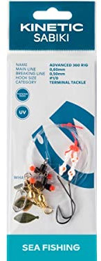 Kinetic Sabiki Advanced 360#1/0 White/Red Dots
