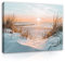WallArena - Leinwand Bilder - Strand Meer Ostsee Landschaft Natur - 120x80 cm Leinwandbilder - Bild auf leinwand - Wandbild XXL groß Wandbilder für Wohnzimmer Schlafzimmer Wohnzimmerbilder Modern