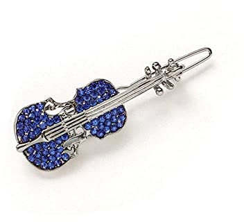 1 pince à cheveux en forme de violon - Accessoire mignon coréen - Barrette à cheveux en cristal - M2k2