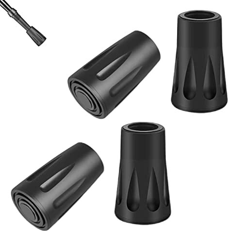 4 Stück Gummipuffer für Wanderstöcke, Nordic Walking Stöcke Gummipuffer, Walking Pads Trekkingstöcke für Walkingstöcke Gehstützen Gehstöcke Spazierstock
