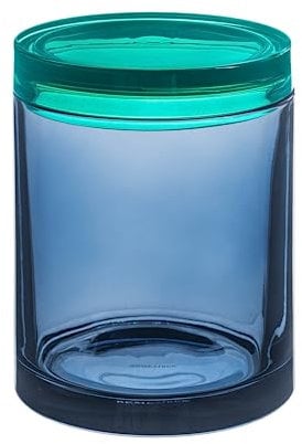 REMEMBER Glasdose L blau/türkis - 1.7 L - Lebensmittelecht, Handarbeit