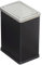 Small Bathroom waste paper bin with Swing Lid,10 Liters Compact Trash Bin Living Room Bedroom office Wastebasket (Black)