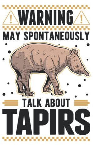 Tapir Tagesplaner: Warnung Tapir Flachlandtapir / Kalender 2023 & 2024 / Wochenplaner Tagesplaner Planer / Planungsbuch To-Do-Liste / 6x9 Zoll / 100 ausfüllbare Seiten