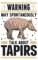 Tapir Tagesplaner: Warnung Tapir Flachlandtapir / Kalender 2023 & 2024 / Wochenplaner Tagesplaner Planer / Planungsbuch To-Do-Liste / 6x9 Zoll / 100 ausfüllbare Seiten