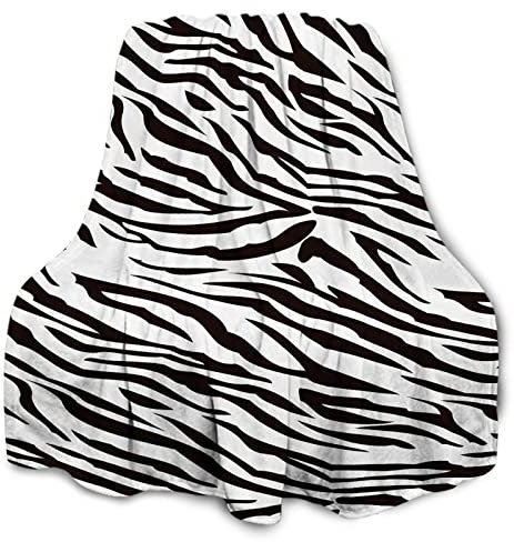 Kuscheldecke Flauschig Decke Fleecedecke,Zebra Decke Kinder Fleece,Wohndecke Warm WeichSchwarz Weiß,Sofadecke Decke Couch Blanket,Sofa überwurfdecke für Zebra Liebhaber
