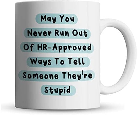 Inky Penguin - HR Approved Ways to Tell Stupid - Funny Work Gift Mug for Co-Worker, Ceramic, 11fl. oz.