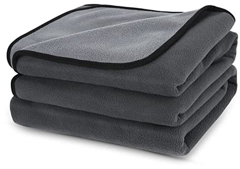 PETTOM wasserdichte Hundedecke 100x75cm, Weiche Hundedecke für große und kleine Hunde, Schutzdecke für Sofa, Bett Autositz, Möbel - 30°C waschbar (M, Grau)