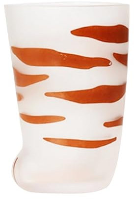 THEYIN smart shopping Cat Paw Matte Glass Cups, Cat Claw Cup Breakfast Milk Cup, Heat Resistant Cup, Heat Resistant Handmade Creative Milk Mug Tea Whiskey Glass Cup 300 ml (Brown)