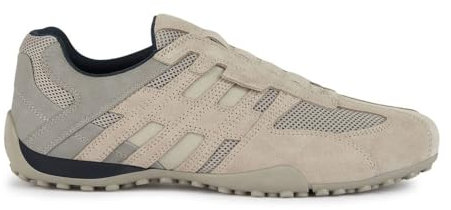 Geox Men's Uomo Snake B Sneaker, Rock Lt Grey, 4 UK