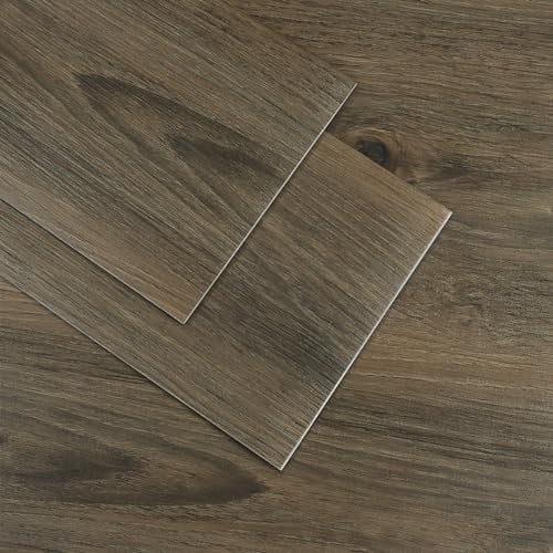 VaryPaper Pavimento PVC Adesivo Effetto Legno Marrone 90cmx15cm 20 Pezzi Piastrelle Adesive Pavimento Bagno Mattonelle Adesive Cucina Parquet Laminato Incastro Rivestimento Pavimento Soggiorno Scale