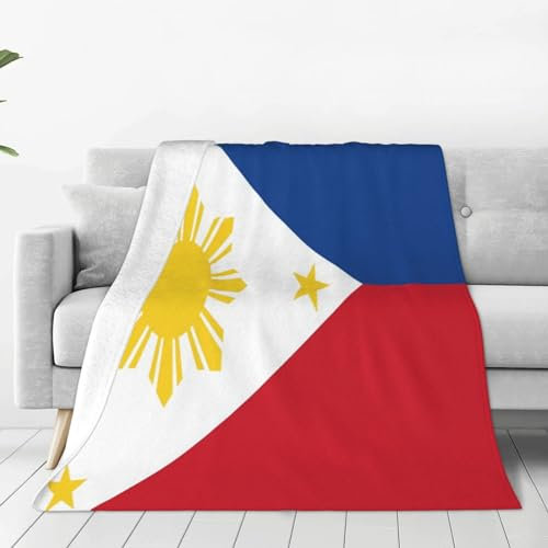 Süße Decke mit philippinischer Flagge, superweich, 127 x 101,6 cm, für Bett, Couch, Stuhl, Camping, Wohnzimmer, Büro