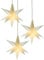 3D Weihnachtsstern 12 cm 3er Set warm weiß - weiß - LED Fenster Deko Leuchtstern mit Timer Batterie betrieben - Stern Weihnachtsdeko Fensterdeko Weihnachten Advent Winter Deko Dleuchtung