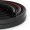 Draught Excluder for Doors, D-Shape Rubber Door Seal Strip, Self-Adhesive Draft Excluder Weather Stripping for Door Frame Windows Soundproof Insulation, Suit for 2.5 to 5.5mm Gap (Black, 7M)