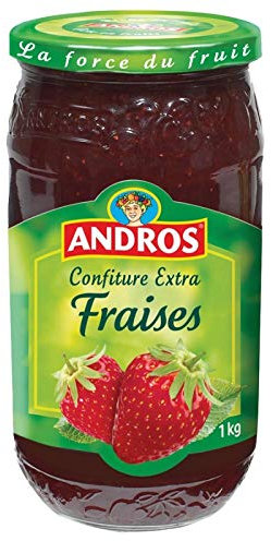 ANDROS - Confiture Extra À La Fraise 1Kg - Quatre Articles