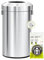 EKO 16-Gallon Round Stainless Steel Open Top Trash Can, Large Commercial Waste Bin with Detachable Lid and Carrying Handle, Brushed Metal Garbage Bin for Home, Office, Restaurant, Restroom