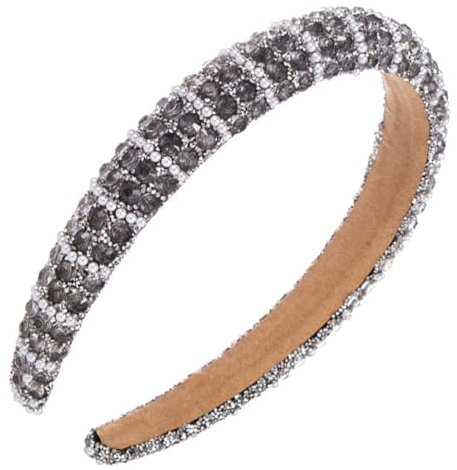 scicent Haarreif Kristall Stirnband Strass Braut Haarbänder Sparkly Haarreifen Damen Kopfschmuck Gepolstert Abschlussball Party Haarschmuck - 26507