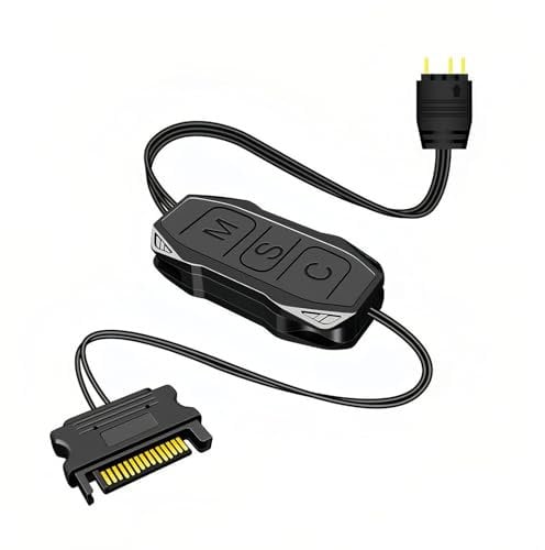Teuena 5V 3PIN ARGB LED Controller, SATA Power Supply, Manual Addressable, Built-in Light Mode, Vegas Controller Mate for PC DIY ARGB Fan, LED Light Strip, Lighting Board