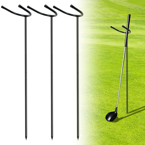 YEXEXINM 3pcs Golf Club Holder, U Shaped Detachable Golf Club Stand Keeps Your Clubs Clean, Dry and Visible, Metal Golf Club Stand Easy to Carry