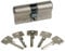ABUS MAGTEC 2500 Doppelzylinder 35|30 | Magnet-Technologie | Kopierschutz Bohrschutz Ziehschutz | Not- und Gefahrenfunktion | Patentschutz | 5 Schlüssel + Sicherungskarte | Einzelschließend