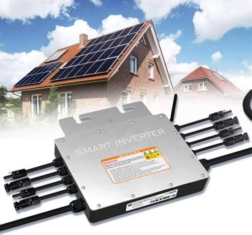 Wrobelax Micro onduleur solaire 600 W, 700 W, 1000 W, 1200 W, 1400 W, IP65 étanche, contrôle WiFi, identification automatique, sortie CA 120 V/230 V (taille : 220 V, couleur : 1000 W)
