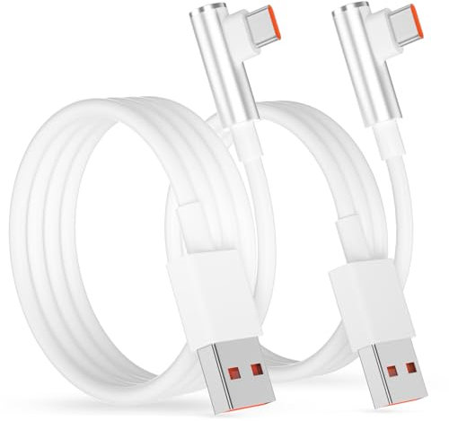 USB C Cable for Xiaomi USB Type C Cable 120W 90W HyperCharge Turbo Charging 6A Right Angle Fast Charging for Xiaomi Pad 5 14 13 12 Pro 12 12X 11T Pro 11 Lite 5G NE Redmi 10 [5.9ft & 3.3ft, 2 Pack]