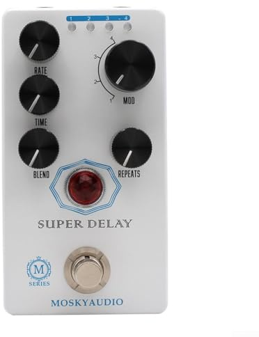 Kompaktes und Moskyaudio Super Delay Gitarren-Effektpedal mit 4 Modulationsoptionen