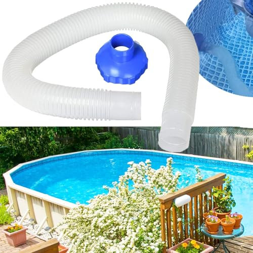 POPUBBY Adaptateur de Tuyau de Filtre pour Skimmer de Surface, Kits D'Écumoire pour Piscines Hors Sol Tuyau et Adaptateur pour Écumoire de Piscine