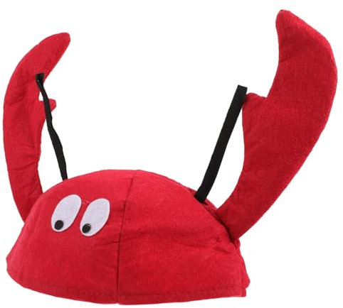 WOFASHPURET Lustiger Lobster Hut Für Halloween Kreative Kostü Kopfbedeckung Roter Krabben Hut Für Partys Und Cosplay Witziges Accessoire Für Erwachsene Und