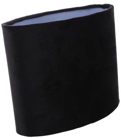 Garneck Ovaler Lampenschirm Aus Schwarzem Samt - 30 Cm Durchmesser - Perfekt Für Tischlampen Und Stehleuchten Stilvolle Lampenschirm Abdeckung Für Ein Elegantes