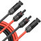 Wvoillty Solarkabel Verlängerung,6mm² 1/2/3/5/10m Verlängerung,Photovoltaik Solarkabel,Verbindungskabel Solarstecker,IP67 wasserdichtem Stecker (6 mm²/3 m)