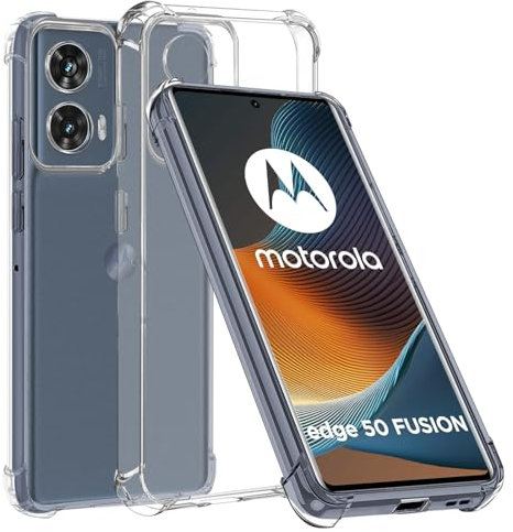 MZBESTCable Cover per Motorola Moto Edge 50 Fusion,Custodia Motorola Moto Edge50 Fusion 6,67 Pollici,Antiurto Custodia Morbido Silicone Protettivo Bumper TPU Gel Smartphone Case-Trasparente
