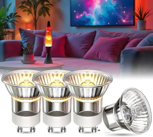 DoRight 4er Pack GU10 Lavalampe Glühbirne 28W, Mini MR11 Dimmbare Reflektor Leuchtmittel für Lavalampe Kerzenwärmer Lampe - Warmweiß 2800K