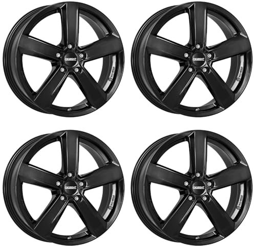 4x Dezent Felgen TU black 8.0Jx18 ET42 5x108 kompatibel mit Jaguar E-Pace F-Pace XE XF