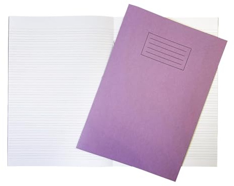 Janrax 10 Stück A4 lila 40 Seiten Handschrifthefte Schulhefte WF-Papier mit 225 g/m² Manila-Einband
