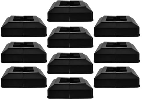 Operitacx Kunststoff Pfostenbasis Abdeckung Quadratische Postkappe für Zaun Geländer Handlauf Wetterfeste Langlebige und Einfache für Verschiedene Pfostenformate