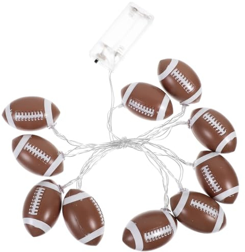 MAGICLULU Rugby Lichterkette mit Robusten Lampen Rugby Flexible Partydeko für Sportevents Wand und Fensterschmuck ohne Batterie und Sportpartys