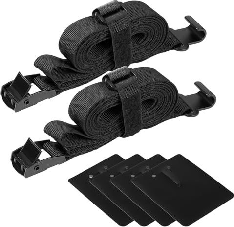 SATINIOR 2 Pcs 61 Inch Bike Rack Support Strap with 4 Car Scratch Protector, Heavy Duty Nylon Cam Buckle Cinch Straps, Adjustable Bike Rack Tie Down Straps, for Car Motorcycle Truck Trailer