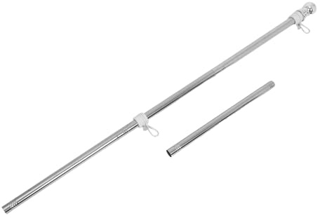 UTHCLO Edelstahl Fahnenmast Rostfrei Outdoor Flaggenmast Drehbar für Garten Balkon Wandmontage Langlebig Stabil