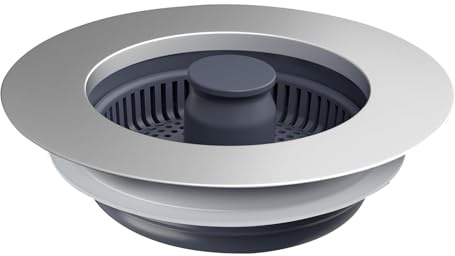 Bouchon D'évier en Acier Inoxydable Filtre Evier Cuisine 3 en 1 Bouchon D'évier à Noyau Rebondissant Bouchon Evier Filtre D'égout Anti-Odeur Et Anti-Colmatage