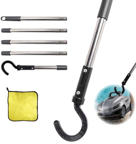 Gancho para robot de piscina, gancho de piscina para barras con barra telescópica de 180 cm, gancho de piscina para robot aspirador, accesorios de limpieza de piscina, gancho genérico, barra de