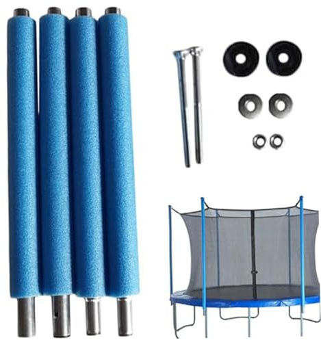 Pineeseatile Trampolin-Netzstangen, 4 Stück, Ersatz-Trampolinstangen, 77-Zoll-Netz mit Schaumstoff, stabilem Stahlgehäuse, gerader Ersatz für den täglichen Gebrauch