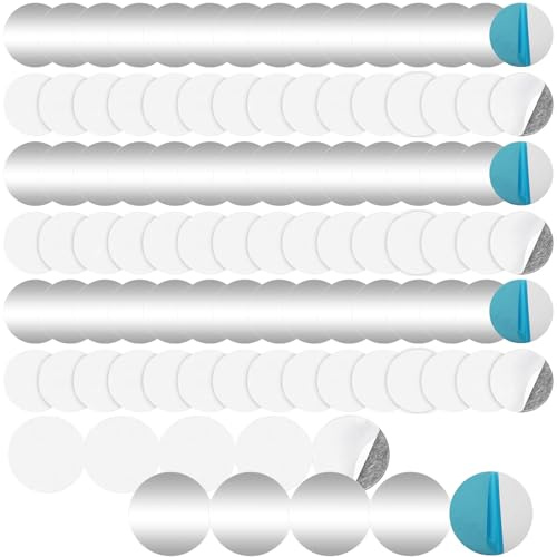 FAYAHAR 100 Piezas Placas de Metal para Imanes, Placa Metal Adhesiva 25mm | Redonda Placas de Metal Autoadhesivas, Fino 0.3mm, Ahorro de Espacio, para Tonie, Soporte Movil Coche Magnético