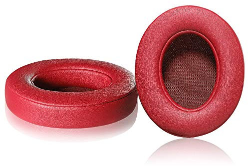 JARMOR - Cuscinetti di ricambio per cuffie Beats Studio 2.0 Wired/Wireless B0500 / B0501 & Studio 3.0 Over Ear di Dr. Dre ONLY (rosso)