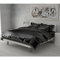 Bricok Completo Letto Matrimoniale in Raso 6 Pezzi Copripiumino Lenzuola e Federe Cuscini 230 x 220, Nero