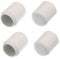 4 White Rubber Chair / Table Furniture Feet Ferrule Caps Stoppers fit 22mm Leg