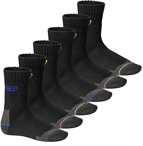 MT Herren Arbeits- und Freizeitsocken (6 oder 12 Paar), Robuste Work Socken