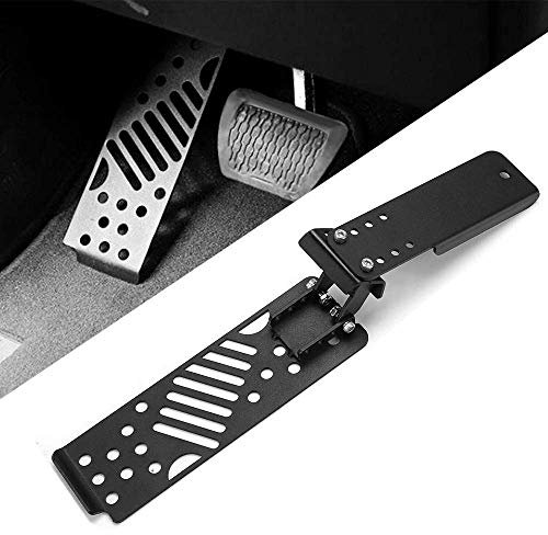 L&U 1 pc Alliage d'aluminium à Gauche Repose-Pied Morte Pédale Pied Réglable Peg Kick Panneau Côté Pilote fit pour Jeep Wrangler JL 2018 2019