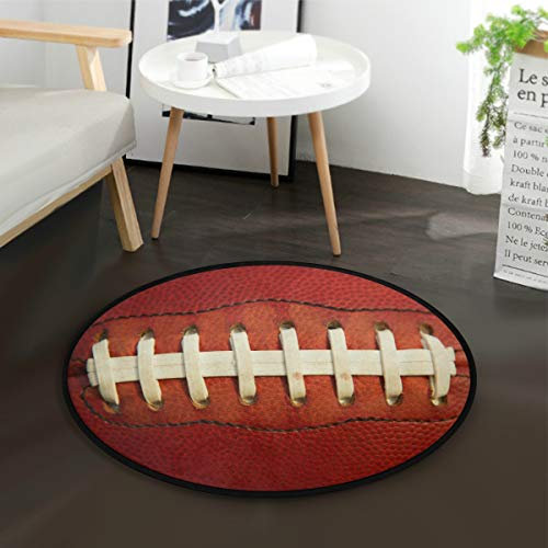 MNSRUU American Football Sport Retro-Teppich, rund, für Wohnzimmer, Schlafzimmer, 92 cm Durchmesser