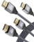Basesailor Cable HDMI 8K 60Hz 2M 2Pack,48Gbps 7680P Cable HDMI 2.1 Ultra Alta Velocidad para Samsung QLED,Apple TV,Playstation,PS4,PS5,Xbox Series X/S,HDMI 2.0 4K 120Hz HDR 2.3