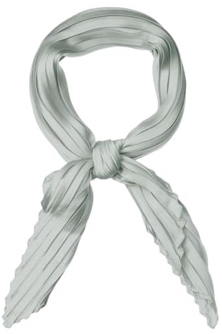 sourcing map Damen Rhombus Kopftuch Wraps Schals Bandana Einfarbig Plissee Halstuch Grau 104 x 42cm